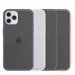 Coque en gel fumé pour iPhone 13 Pro 6,1" avec bordure colorée