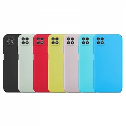 Case silicone smooth Samsung A22-5G with camera 3D - 7 Colors