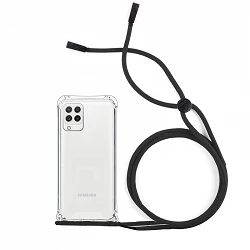 Coque Gel Antichoc Transparente avec Cordon - Samsung A22-4G