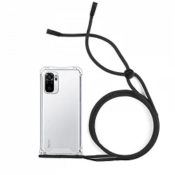 Coque Gel Antichoc Transparente avec Cordon - Xiaomi Redmi Note 10 4g