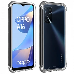 Case anti-blow Oppo A16 Gel Transparent with reinforced corners