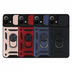 Case with ring and Camera slider Xiaomi Mi11 Lite with magnet