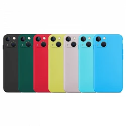 Funda Silicona Suave iPhone 13 Mini con Camara 3D - 7 Colores