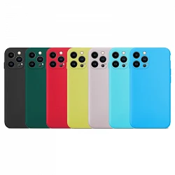 Case silicone smooth iPhone 13 Pro with camera 3D - 7 Colors