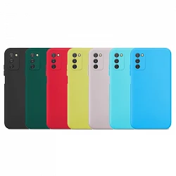 Case silicone smooth Samsung Galaxy A03s with camera 3D - 7 Colors