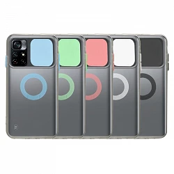 Case Xiaomi Pocophone M4 Pro 5G Transparent with ring and Camera Covers 5 Colors