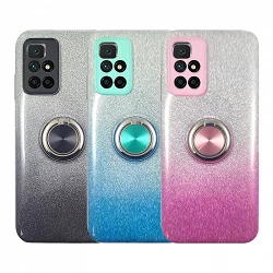 Case silicone Sparkly Xiaomi Redmi 10with Magnet and Ring Support 360º 5 Colors
