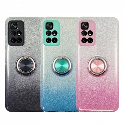 Case silicone Sparkly Xiaomi Pocophone M4 Pro 5Gwith Magnet and Ring Support 360º 5 Colors