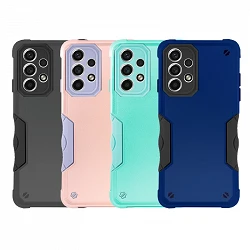 Case anti-blow Samsung Galaxy A73 with colored edger - 4 Colors