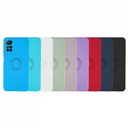 Case Gel silicone smooth Flexible for Xiaomi Redmi Note 11 4Gwith Magnet and Ring Support 360º 7...