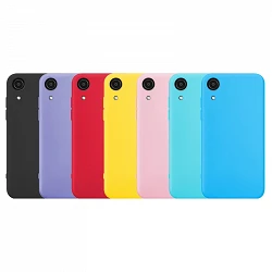 Case silicone smooth Samsung Galaxy A03 Core with camera 3D - 7 Colors