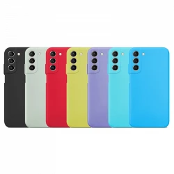 Case silicone smooth Samsung S21 FE with camera 3D - 7 Colors