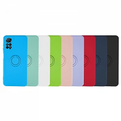Case Gel silicone smooth Flexible for Xiaomi Redmi Note 11 Prowith Magnet and Ring Support 360º...
