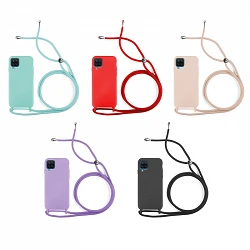 Case smooth with Lanyard Samsung Galaxy A12 5-Colors