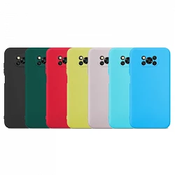 Case silicone smooth Xiaomi Pocophone X4 Pro 5G with Camera 3D - 7 Colors