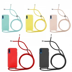 Case smooth with Lanyard Samsung Galaxy A03 Core 5-Colors