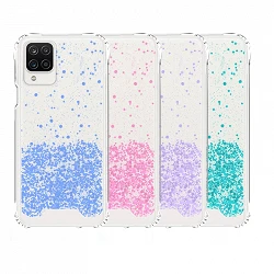 Case Gel Transparent glitter Samsung A12 4 -Colors