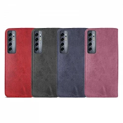Case with card holder TCL 20 PRO 5G leatherette - 4 Colors