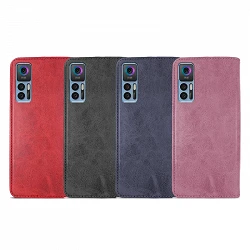 Case with card holder TCL 30 Plus leatherette - 4 Colors