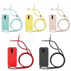 Case smooth with Lanyard Xiaomi Redmi 10C 5-Colors