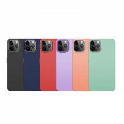 Funda Premium de Silicona para iPhone 11 Pro Borde Camara Aluminio 6 Color