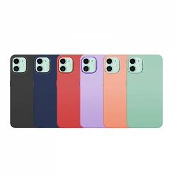 Funda Premium de Silicona para iPhone 11 Borde Camara Aluminio 6 Color