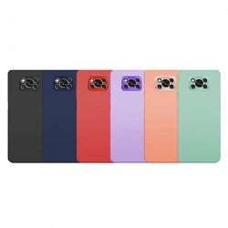 Case Premium silicone for Xiaomi Pocophone X3 edge Camera Aluminum 6 Color