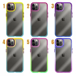 Coque en silicone Premium anti-choc colorée pour iPhone 12 Pro Max Camera Edge Aluminium 6 couleurs