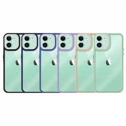 Coque en silicone antichoc de qualité supérieure pour iPhone 11 Camera Edge Aluminium 6 couleurs