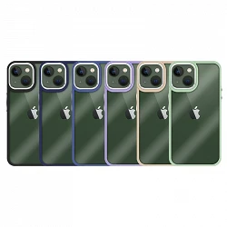 Coque en silicone antichoc de qualité supérieure pour iPhone 13 Camera Edge Aluminium 6 couleurs