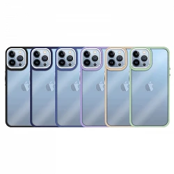 Funda Premium Antigolpe de Silicona para iPhone 13 Pro Max Borde Camara Aluminio 6 Color