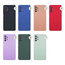 Case silicone liquid effect leather Samsung Galaxy A32 5G available in 7 Colors