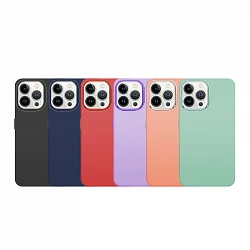 Coque en silicone Premium pour iPhone 14 Pro Max Aluminium Camera Edge 6 couleurs