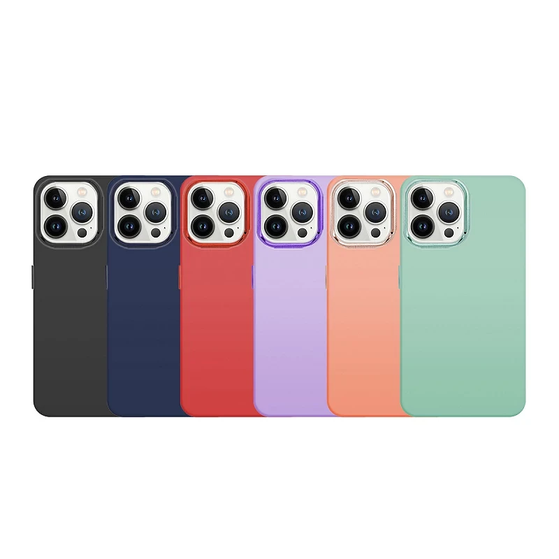 Funda iPhone 14 Pro Max silicona logo multicolor