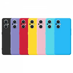 Case silicone smooth Oppo Reno 8 Lite with camera 3D - 7 Colors