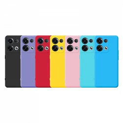 Case silicone smooth Oppo Reno 8 Pro with camera 3D - 7 Colors