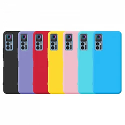 Case silicone smooth TCL 30 with Camera 3D - 7 Colors