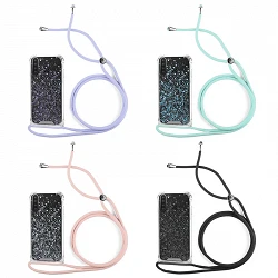 Case Gel Transparent with Lanyard Xiaomi Pocophone F4 4-Colors