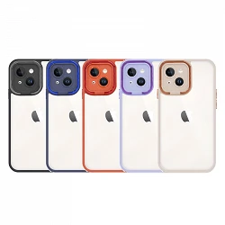 Case Premium anti-blow with holder Folding Transparent for iPhone 14 edge Camera Aluminum 6 Color