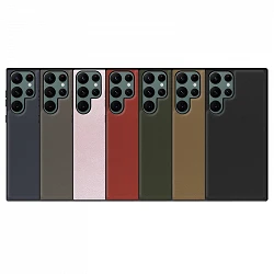 Piel Magsafe Antigolpe Case pour Samsung Galaxy S22 Ultra 7-Colors