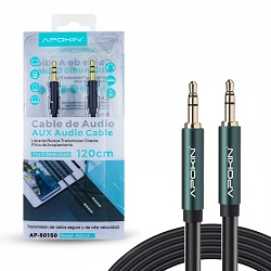 Câble Audio Tissu APOKIN 3.5mm 1.20M