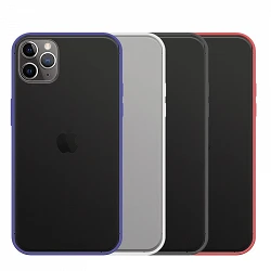 Coque Gel Iphone 11 PRO MAX 6.5 Smoke avec bordure colorée