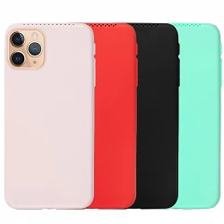 Duo iPhone 11 Pro Case silicone smooth with Perfume + tempered glass Completo available in 4 Colors
