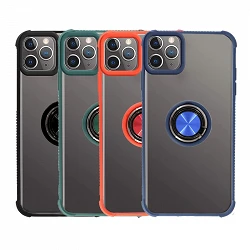 Funda Gel Antigolpe iPhone 12 Pro Max 6.7 con Imán y Soporte de Anilla 360º 4 Colores