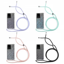 Case Gel Transparent with Lanyard Samsung S20 Ultra 4-Colors