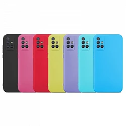 Case silicone smooth Samsung A51 with Camera 3D - 7 Colors
