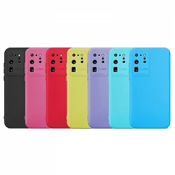 Case silicone smooth Samsung S20 Ultra with Camera 3D - 7 Colors