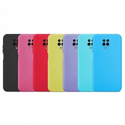 Case silicone smooth Xiaomi Redmi Note 9S/9 Pro with Camera 3D - 7 Colors