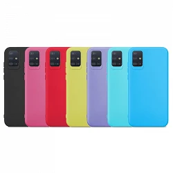 Case silicone smooth Samsung A51 5G with camera 3D - 7 Colors