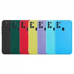 Case silicone smooth Samsung A21s with camera 3D - 7 Colors